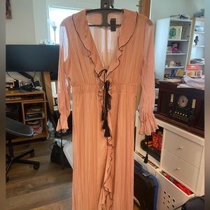 Zara pink semi-sheer dress